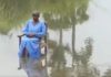 Lady sits in the middle of Bibini River at KNUST Source: Voice of KNUST’
