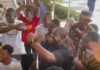 Ningo Prampram MP, Sam George, grooving with Kataga Hall students