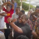 Ningo Prampram MP, Sam George, grooving with Kataga Hall students