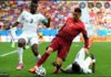 Asamoah Gyan clashed with Cristiano Ronaldo on the pitch of play on 2014