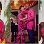 A look at Edwina Akufo-Addo’s elegant kente dress with 500 peacock feathers Edwina Akufo-Addo's wedding Photo source: @pistisgh, @kenteoke2