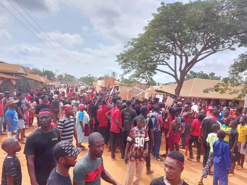 Angry residents of Amansie block roads