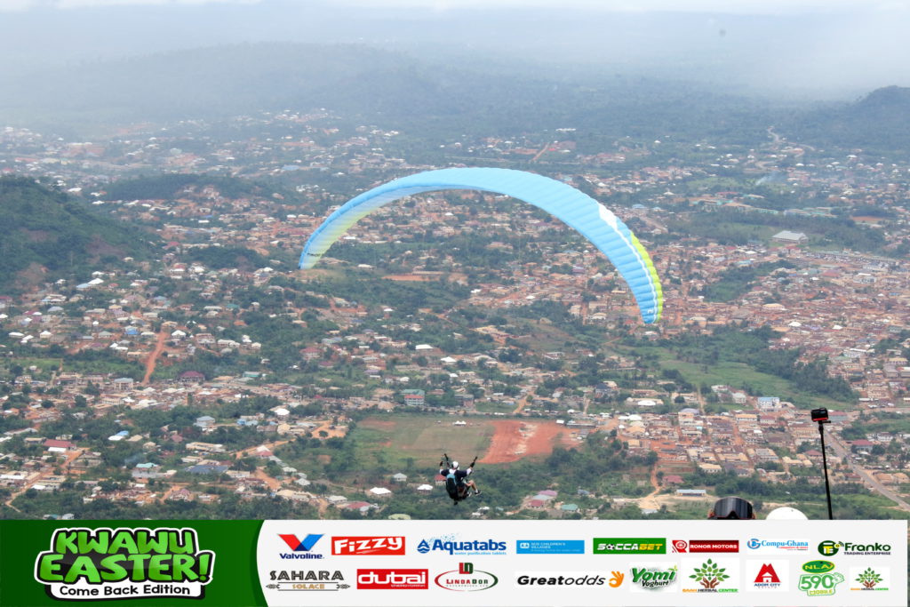 Adom Kwahu Easter: Paragliding business booms as scores from diaspora patronise flying event