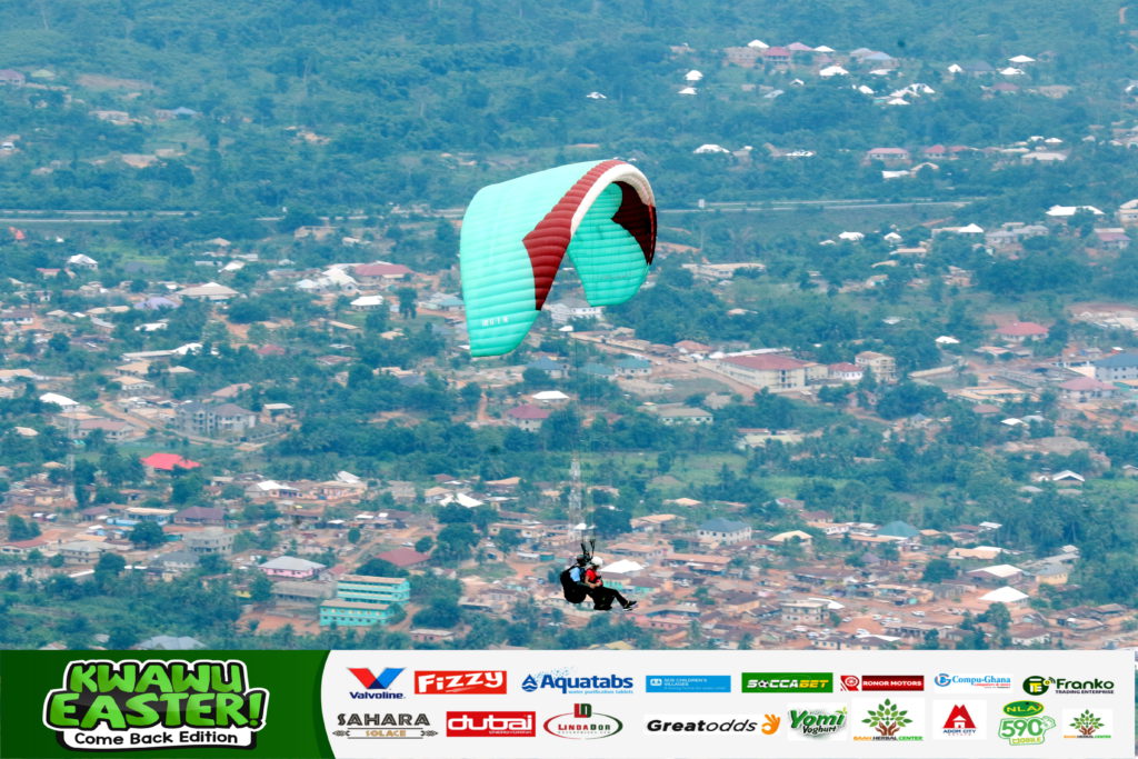 Adom Kwahu Easter: Paragliding business booms as scores from diaspora patronise flying event