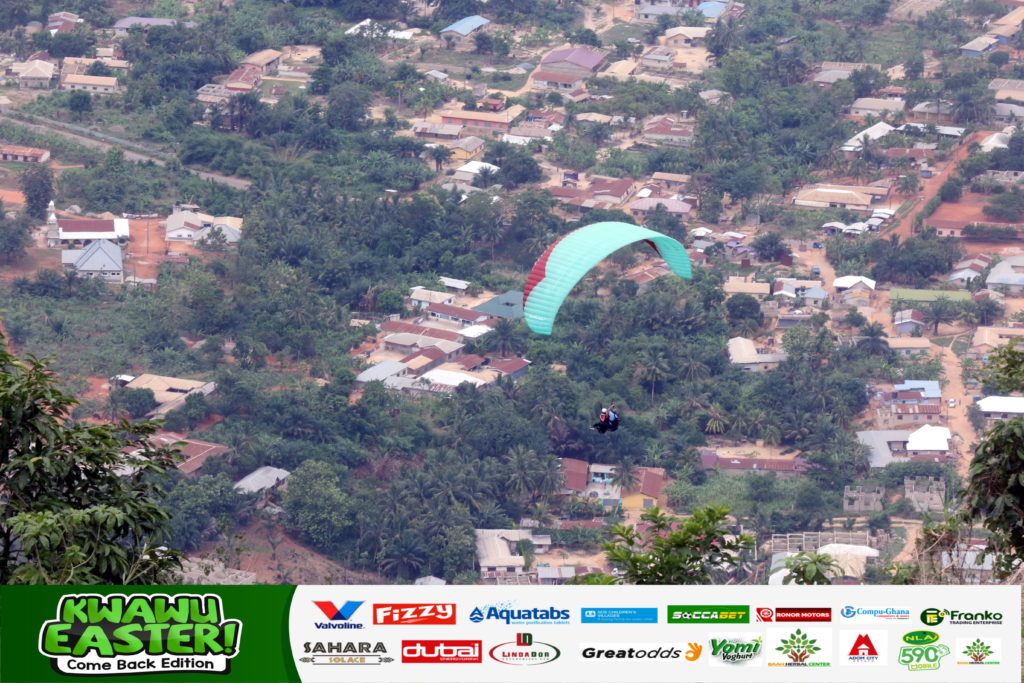 Adom Kwahu Easter: Paragliding business booms as scores from diaspora patronise flying event