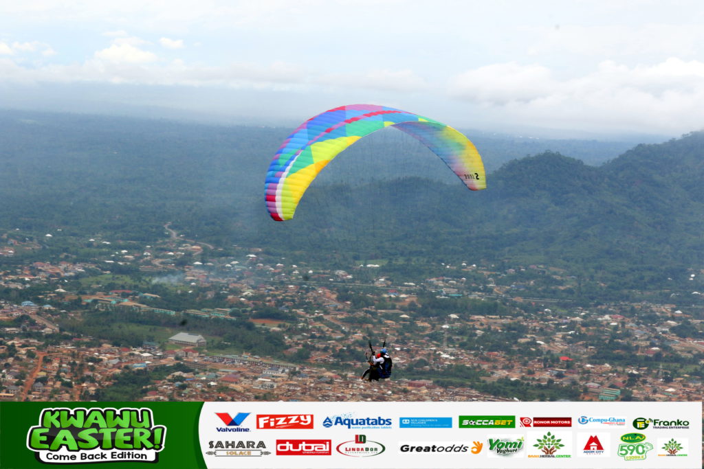 Adom Kwahu Easter: Paragliding business booms as scores from diaspora patronise flying event