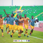 Legon Cities celebrate against Asante Kotoko