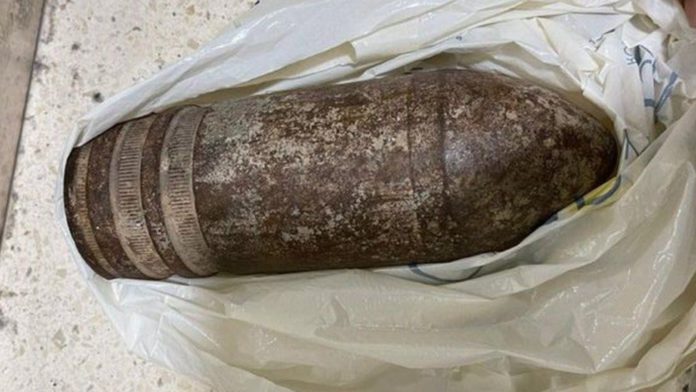 Israel exploded shell