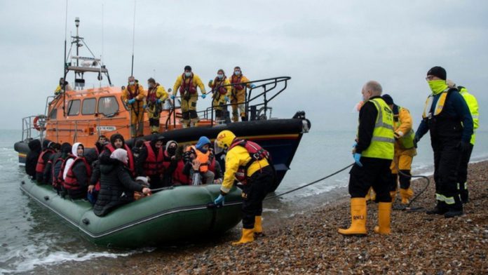 The number of people crossing the English Channel has risen sharply this year