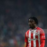 WOLVERHAMPTON, ENGLAND - JANUARY 15: Mohammed Salisu of Southampton looks on during the Premier League match between Wolverhampton Wanderers and Southampton at Molineux on January 15, 2022 in Wolverhampton, England. (Photo by Naomi Baker/Getty Images)