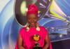 Angelique Kidjo after her Grammy 2022 win | credit: @angeliquekidjo