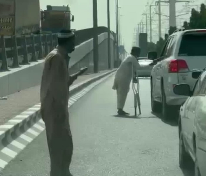Street beggars in Dubai | photo credit: Dubai Police/Facebook