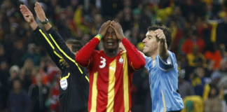 Asamoah Gyan penalty miss against Uruguay