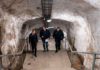 Matt Roper, centre, visits one of the shelters (Image: Rowan Griffiths / Daily Mirror)