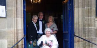 Alex and Jane Hamilton got married after being engaged for 60 years (Image: Kate Hamilton / SWNS)