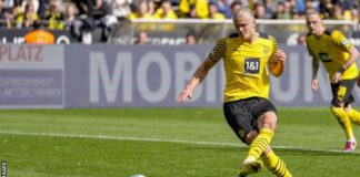 Haaland has scored 92 league goals in 121 appearances