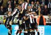 Callum Wilson is mobbed by teammates after Ben White's own goal hands Newcastle the lead over Arsenal Image credit: Getty Images
