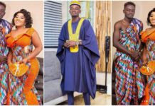 Photos of Kwadwo Nkansah Lil Win and his wife Maame Serwah. Source: Lil Win Read more: https://yen.com.gh/entertainment/celebrities/207540-lil-win-5-beautiful-photos-as-actor-marries-baby-mama-in-traditional-wedding/