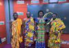 Nhyira Fm’s Mama Effe Amanor honoured with a Special Kente cloth woven in her name