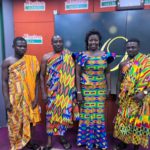 Nhyira Fm’s Mama Effe Amanor honoured with a Special Kente cloth woven in her name