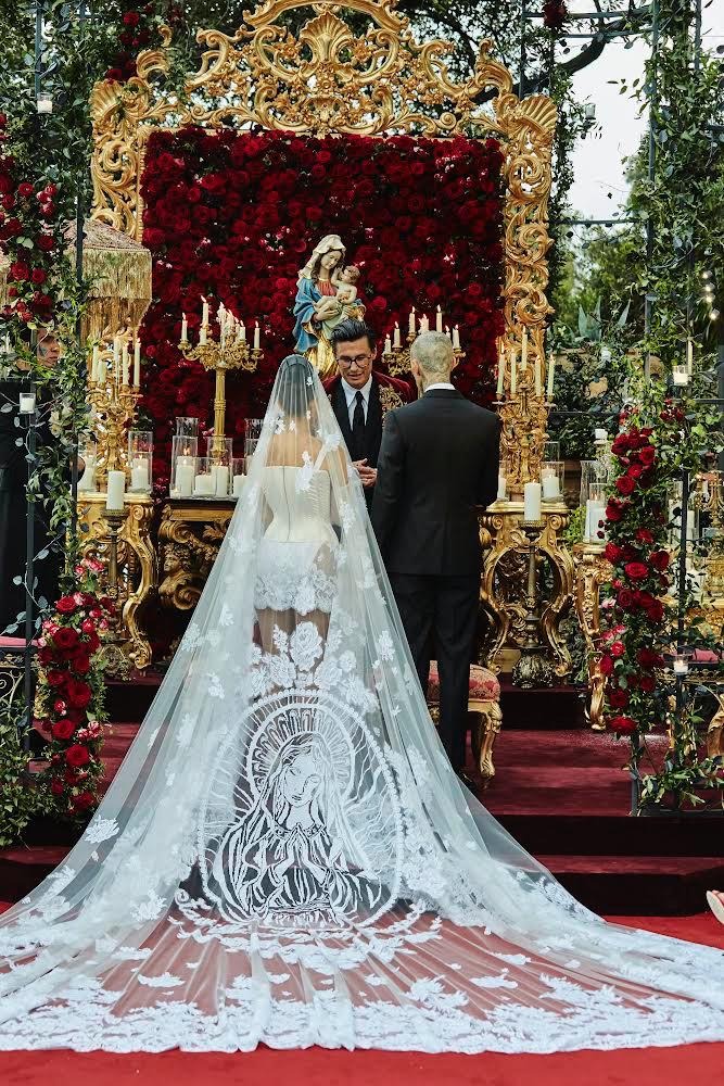 Check out Kourtney Kardashian's wedding gowns that stirred reactions