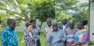 Late Forestry Commission CEO, Kwadwo Owusu Afriyie in the company of Fasoh Multi Services Limited Officials.