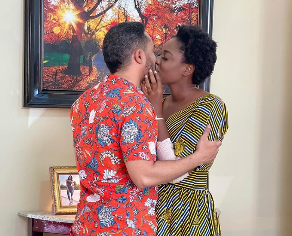 Yvonne Nelson kisses Majid Michel 