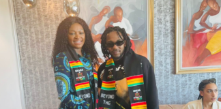 Kendrick Lamar and Deputy Director Diaspora Affairs, Dr. Nadia Musah