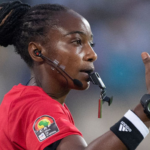 Salima Mukansanga is the first woman to referee a match at the finals of the Africa Cup of Nations
