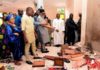 terrorist attack on Catholic Church in Nigeria Credit: AFP