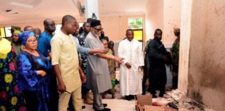 terrorist attack on Catholic Church in Nigeria Credit: AFP