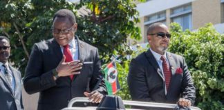 Lazarus Chakwera (L) joined hands with Saulos Chilima (R) to win the 2020 elections