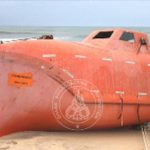 Grounded rescue boat found in Cape Coast The grounded rescue boat found on Coast shoreline Source: GBC