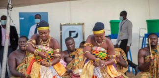 Adowa dancers Photo: Parliament of Ghana