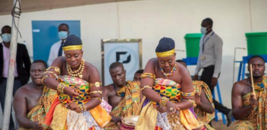Adowa dancers Photo: Parliament of Ghana