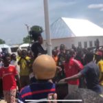 Person's in leaked sex video lashed at the forecourt of Wa Naa's Palace.