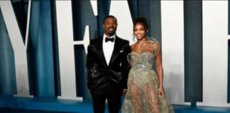 Michael B. Jordan and Lori Harvey (Getty Images/PATRICK T. FALLON/AFP)