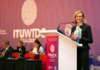 Ms. Doreen Bogdan-Martin, Director of BDT, presenting the Telecommunications Development Report