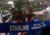 Footage of the fight showed Simiso Buthelezi (left) throwing punches towards an empty corner
