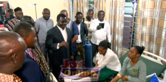 Rev John Ntim Fordjuor visited some students on admission