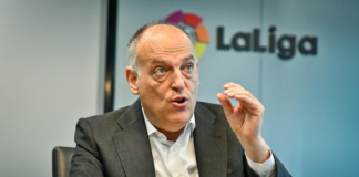 La Liga President Javier Tebas (Credit Photo - Icon Sport)