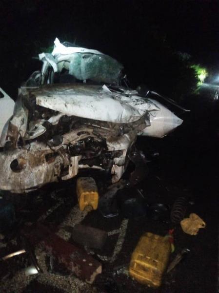 MCE for Bibiani-Anwhiaso-Bekwai, driver killed in crash photo: The mangled car after the accident