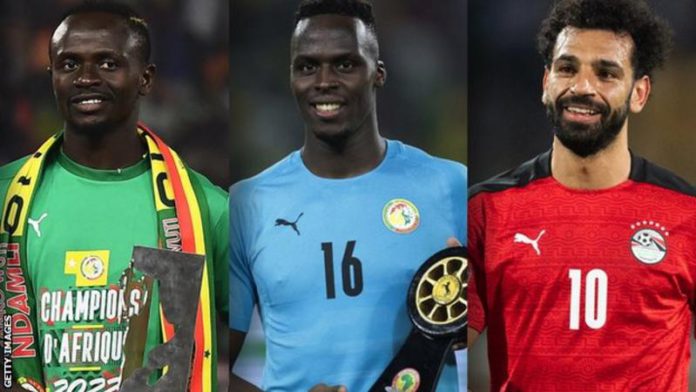 Sadio Mane and Edouard Mendy picked up personal awards as Senegal won the Africa Cup of Nations this year, with Egypt captain Mohamed Salah having to settle for a runners-up medal