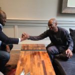 Kurt Okraku with Lamptey's father