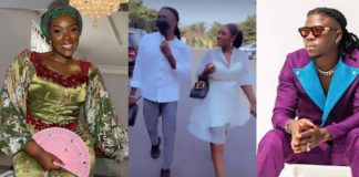 Video of Stonebwoy's wife cleaning his teeth gets fans talking