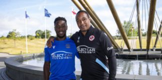 Andy Yiadom with Reading manager, Paul Ince