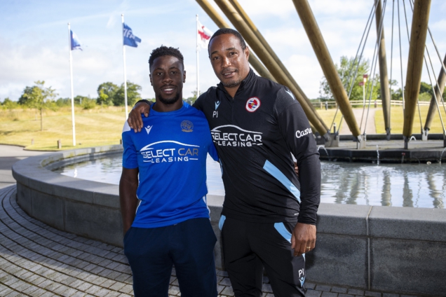 Andy Yiadom with Reading manager, Paul Ince