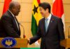 John Mahama and former Japanese Prime Minister, Shinzo Abe