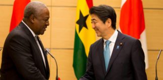 John Mahama and former Japanese Prime Minister, Shinzo Abe