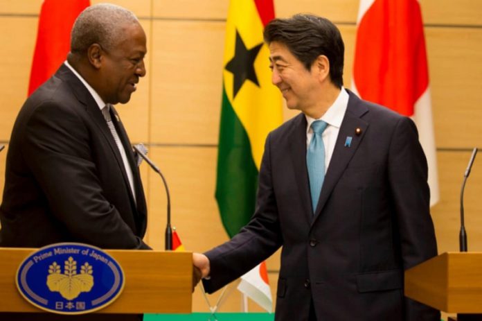 John Mahama and former Japanese Prime Minister, Shinzo Abe